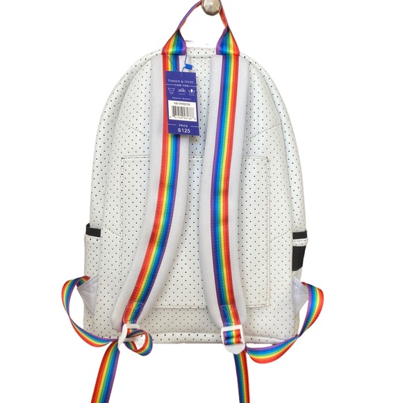 NWT Parker and Hyde Neoprene Backpack, PRIDE Rainbow and White - Picture 4 of 7